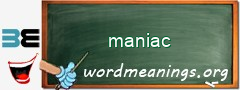 WordMeaning blackboard for maniac